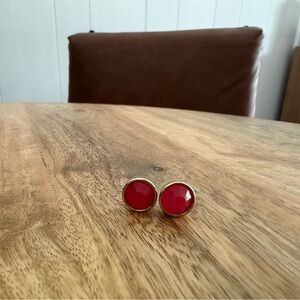 Kendra Scott Red and Gold Earrings